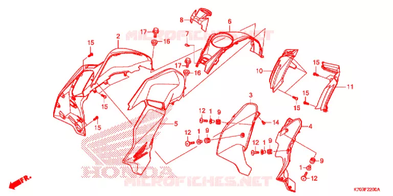 OUIES DE RADIATEUR Honda MOTO 190 CB 2019  CBF190WHG