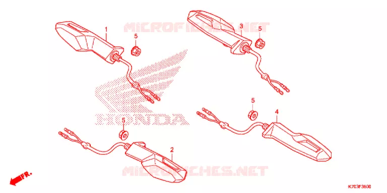 CLIGNOTANT Honda MOTO 190 CB 2017  CBF190WHG