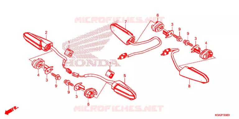 CLIGNOTANT Honda MOTO 300 CB 2021  CBF300NAM
