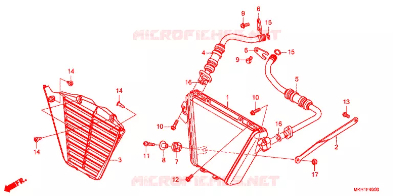 RADIATEUR D'HUILE Honda MOTO 1000 CBR 2021  CBR1000STL