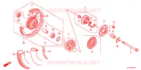 ROUE ARRIERE (RAYON/FREIN A TAMBOUR) pour Honda CB1 125 RADIOS RUEADA de 2014