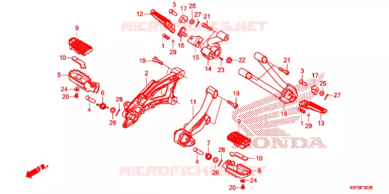 REPOSE PIED Honda MOTO 300 REBEL 2019  CMX300AL_TH