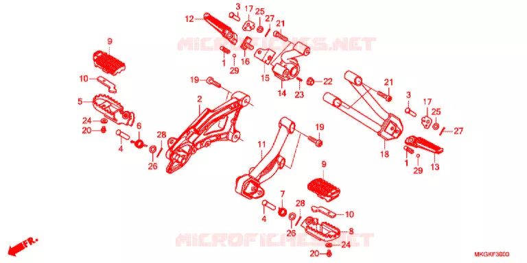 REPOSE PIED Honda MOTO 500 REBEL 2020  CMX500AL_J