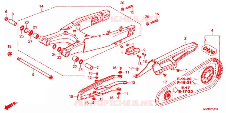 BRAS OSCILLANT Honda MOTO 1100 AFRICA-TWIN 2021  CRF1100AL