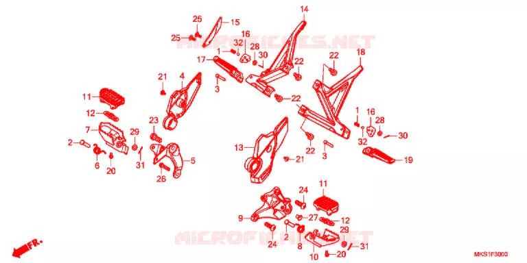 REPOSE PIED Honda MOTO 1100 AFRICA-TWIN 2020  CRF1100DL4L