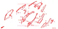 COUVERCLES LATERAUX (1) pour Honda AFRICA TWIN 1100 DCT LOWER de 2020