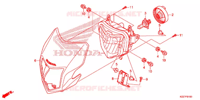 PHARE (CRF250L/LA) Honda MOTO 250 CRF 2020  CRF250LL
