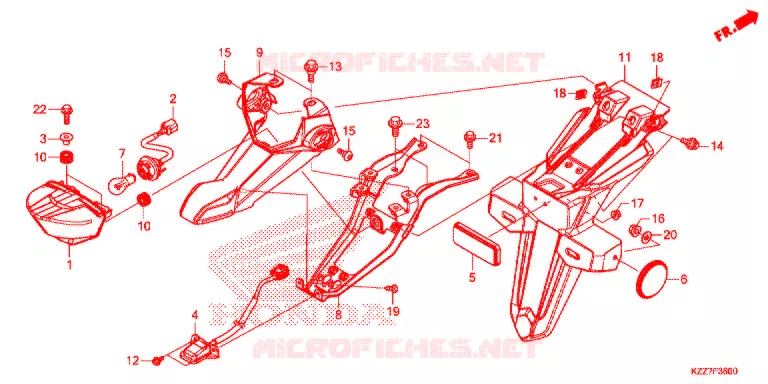 FEU ARRIERE Honda MOTO 250 CRF 2020  CRF250RLAL