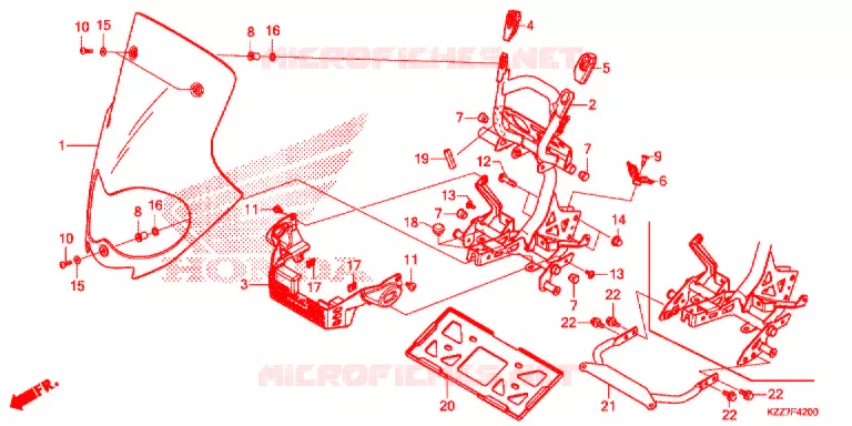 PARE-BRISE Honda MOTO 250 CRF 2020  CRF250RLAL
