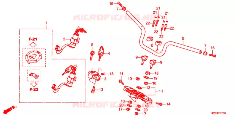 GUIDON Honda MOTO 125 GROM 2020  MSX125L_J