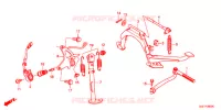 BEQUILLE CENTRALE   PEDALE DE FREIN pour Honda BENLY 50 PRO de 2019