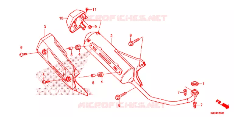 SILENCIEUX D'ECHAPPEMENT Honda SCOOTER 125 ELITE 2018  NSC1255SHH