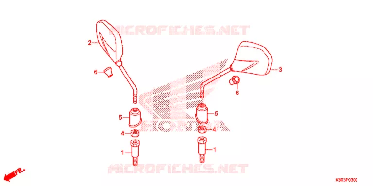 RETROVISEUR Honda SCOOTER 125 ELITE 2018  NSC1255SHH