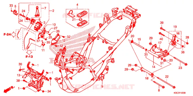 CADRE Honda SCOOTER 250 FORZA 2019  NSS250AL