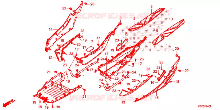 MARCHE PIEDS Honda SCOOTER 250 FORZA 2020  NSS250AL