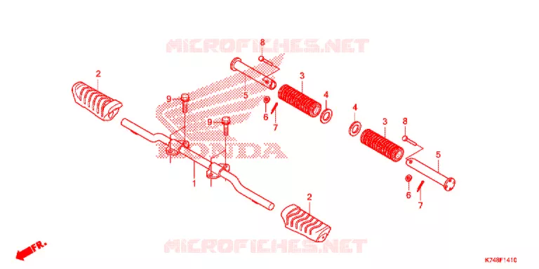 REPOSES PIEDS Honda MOTO 110 NAVI 2022  NVA110H_WB
