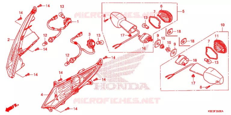 CLIGNOTANT Honda MOTO 110 WAVE 2018  AFS110SPJ