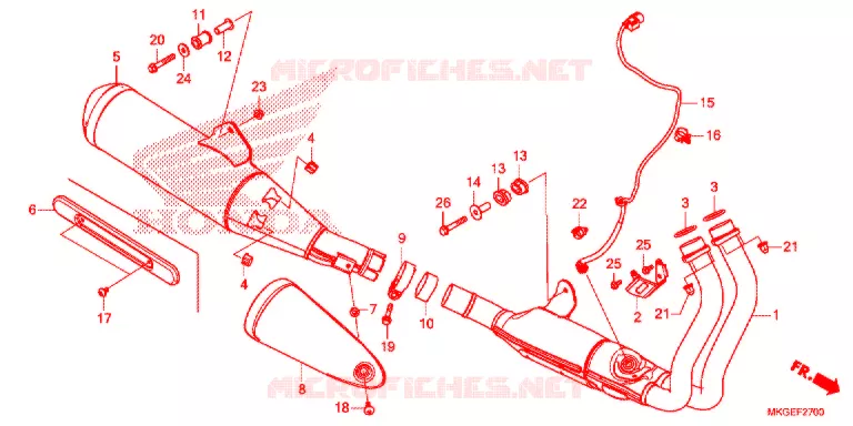 SILENCIEUX D'ECHAPPEMENT Honda MOTO 500 REBEL 2021  CMX500AL