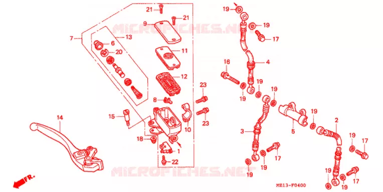 MAITRE CYLINDRE DE FREIN AVANT Honda MOTO 1000 CB 1995  CB1000FS