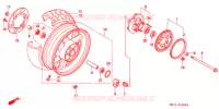 ROUE ARRIERE pour Honda BIG ONE 1000 de 1995