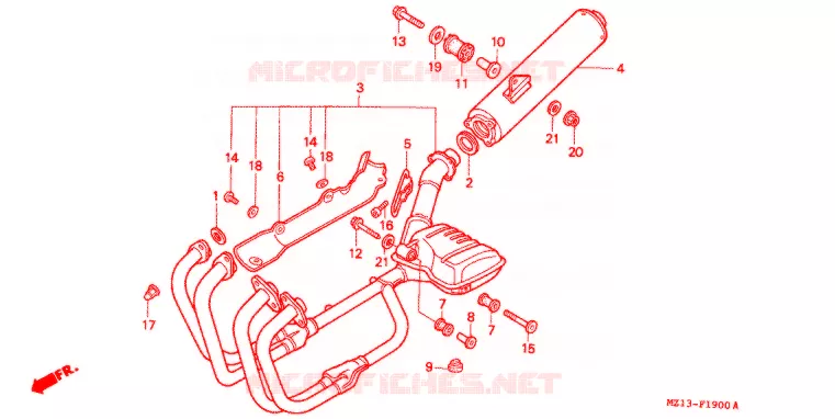 SILENCIEUX D'ECHAPPEMENT Honda MOTO 1000 CB 1995  CB1000FS