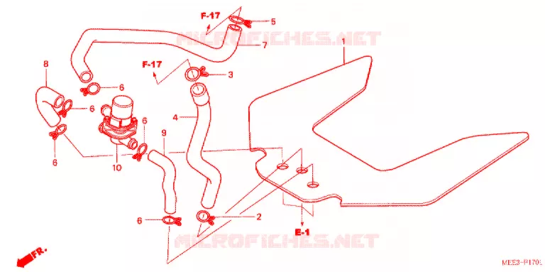 COMMANDE INJECTION D'AIR SOUPAPE Honda MOTO 600 CBR 2003  CBR600RR3