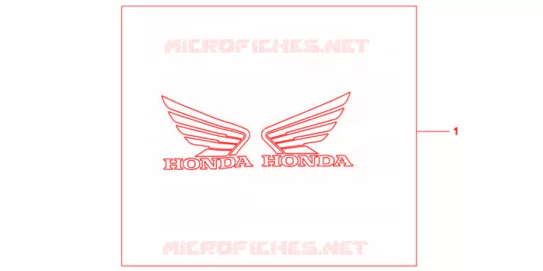 EMBLEMES HONDA 3D Honda MOTO 600 HORNET 2011  CB600FAB