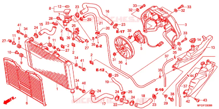 RADIATEUR Honda MOTO 600 HORNET 2011  CB600FAB