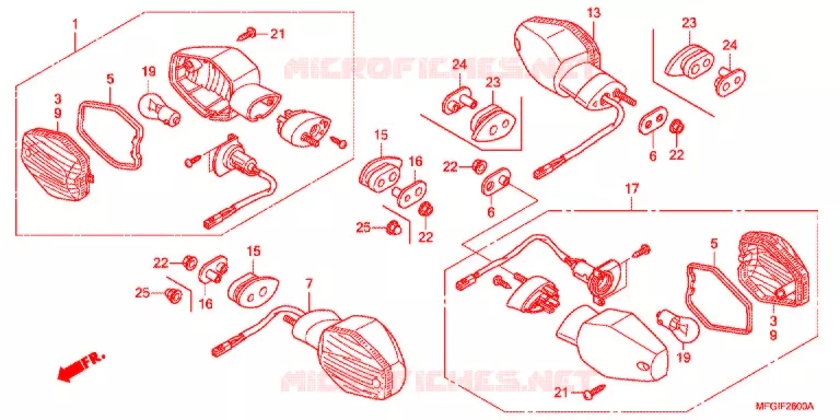 CLIGNOTANT Honda MOTO 600 HORNET 2011  CB600FB