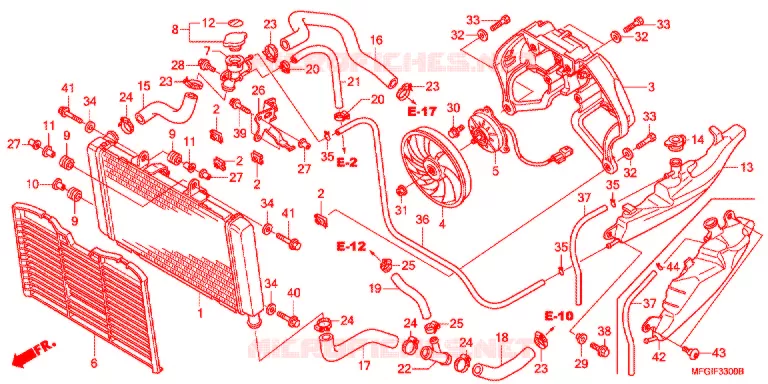 RADIATEUR Honda MOTO 600 HORNET 2011  CB600FB