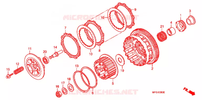 EMBRAYAGE Honda MOTO 600 HORNET 2011  CB600FB