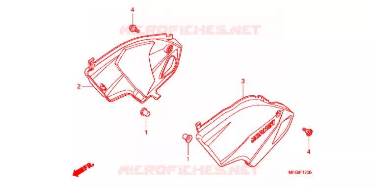 COUVERCLES LATERAUX Honda MOTO 600 HORNET 2011  CB600FB
