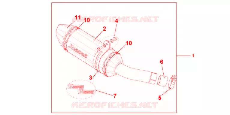 SILENCIEUX TITANE Honda MOTO 600 HORNET 2011  CB600FB