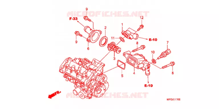 THERMOSTAT Honda MOTO 600 HORNET 2011  CB600FB
