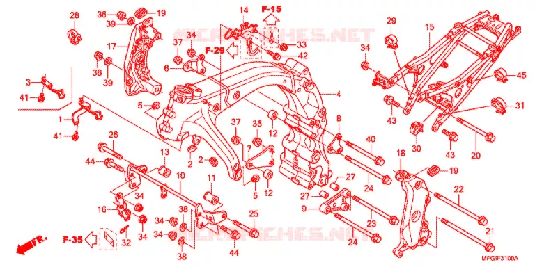 CADRE Honda MOTO 600 HORNET 2011  CB600FB