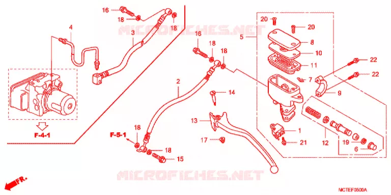 MAITRE CYLINDRE DE FREIN ARRIERE Honda SCOOTER 600 SILVERWING 2007  FJS600A7