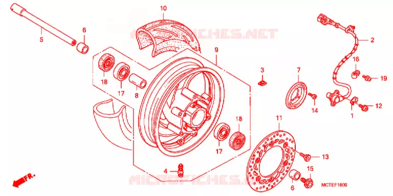 ROUE AVANT Honda SCOOTER 600 SILVERWING 2009  FJS600A7