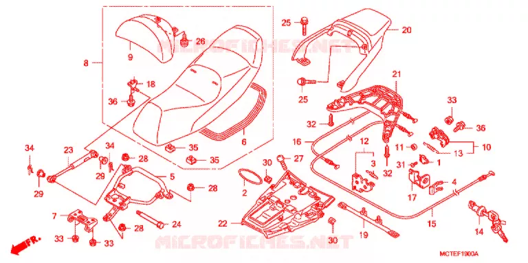 SELLE Honda SCOOTER 600 SILVERWING 2009  FJS600A7