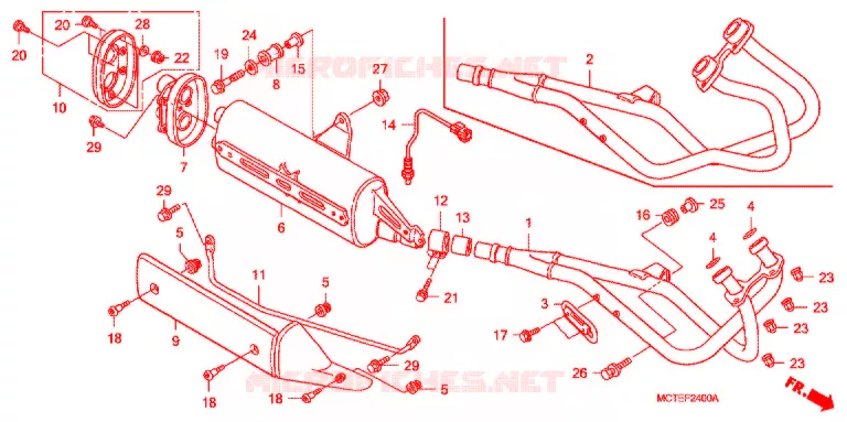 SILENCIEUX D'ECHAPPEMENT Honda SCOOTER 600 SILVERWING 2009  FJS600A7
