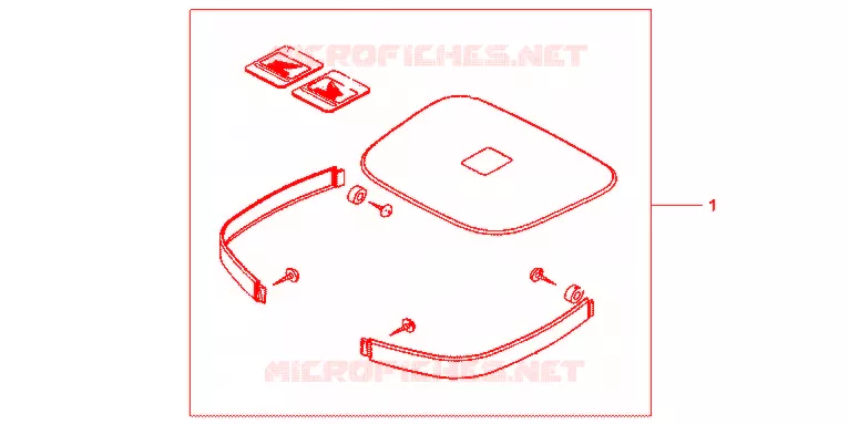 GARNITURES TOP CASE BRUT Honda SCOOTER 600 SILVERWING 2007  FJS600A7