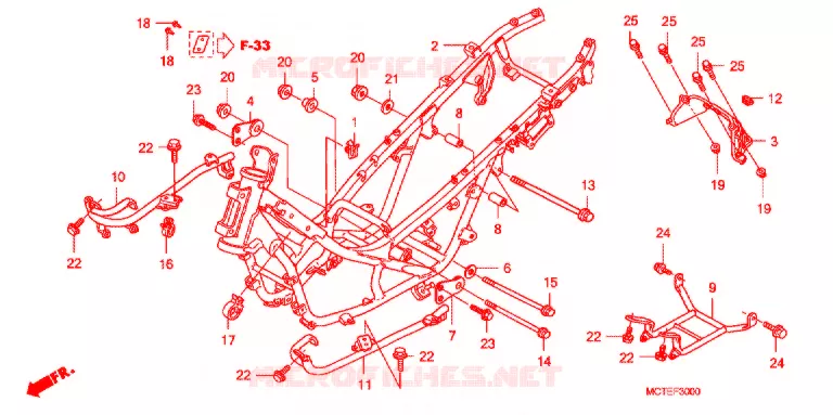 CADRE Honda SCOOTER 600 SILVERWING 2007  FJS600A7