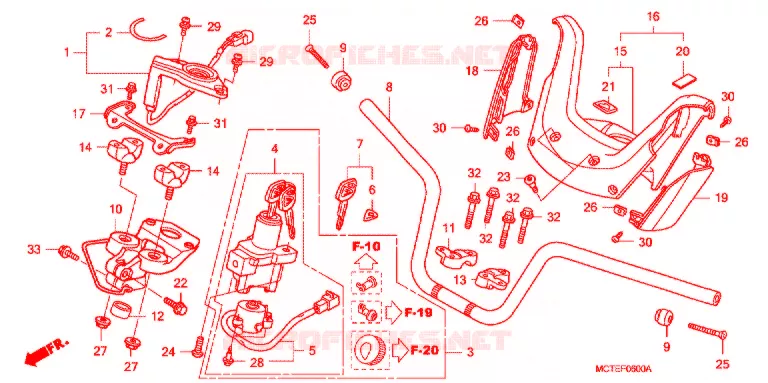 GUIDON - CARENAGE Honda SCOOTER 600 SILVERWING 2007  FJS600A7