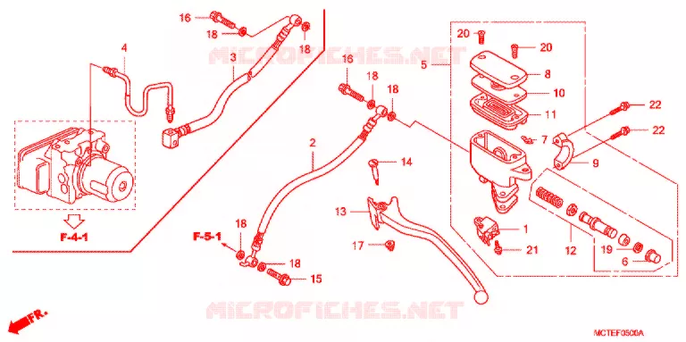 MAITRE CYLINDRE DE FREIN ARRIERE Honda SCOOTER 600 SILVERWING 2007  FJS600A7