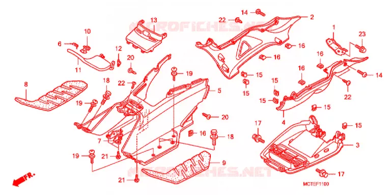 MARCHE PIEDS Honda SCOOTER 600 SILVERWING 2010  FJS600A7