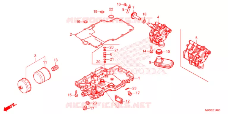 CARTER - POMPE - FILTRE A HUILE Honda MOTO 1100 AFRICA-TWIN 2021  CRF1100A2M