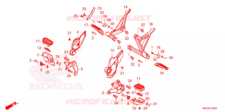 REPOSE PIED Honda MOTO 1100 AFRICA-TWIN 2021  CRF1100A2M