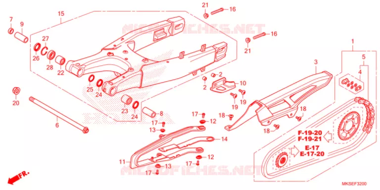 BRAS OSCILLANT Honda MOTO 1100 AFRICA-TWIN 2021  CRF1100AL2M