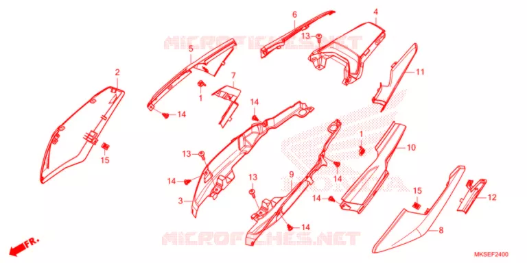 COUVERCLE LATERAL (1) Honda MOTO 1100 AFRICA-TWIN 2021  CRF1100AM