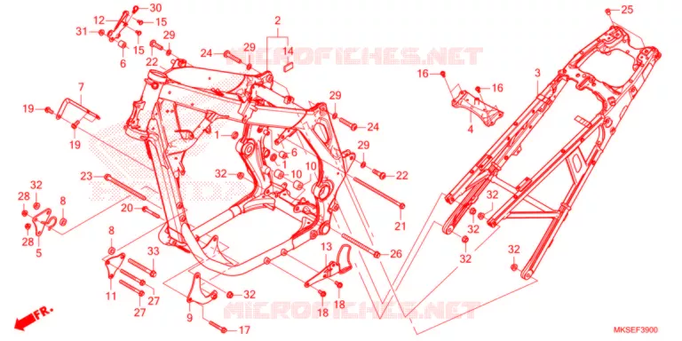 CADRE Honda MOTO 1100 AFRICA-TWIN 2021  CRF1100D2M