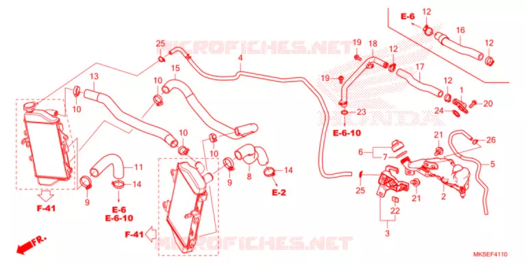 FLEXIBLE DE RADIATEUR/TUYAU D'EAU Honda MOTO 1100 AFRICA-TWIN 2021  CRF1100D2M